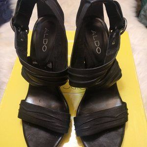 $25 Aldo Leather Cris Cross Strap Sandal + GWP